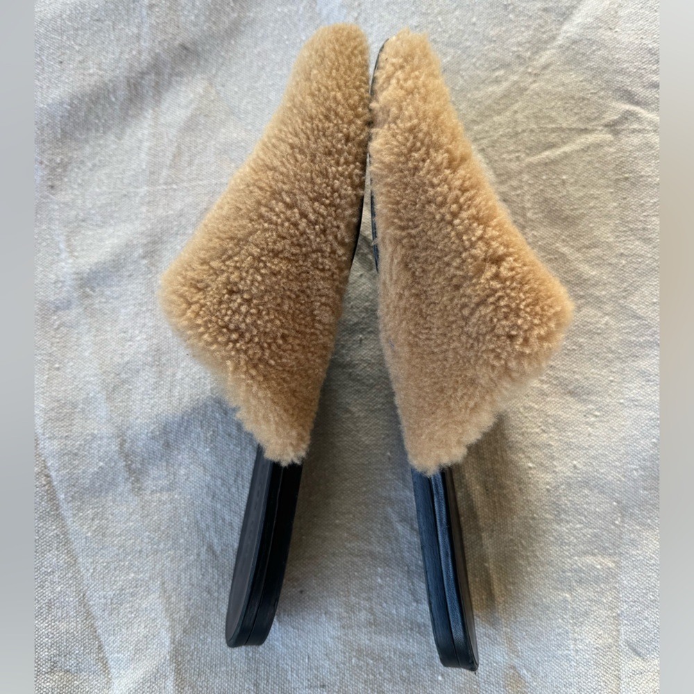 JENNI KAYNE Tan Shearling Slip-On Mules Size 41 (US 11) - Picture 4 of 10